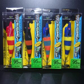 ⑧-4 がまかつ ラグゼ スピードメタル エギドロッパー スリムFタイプ 95mm 19-398 人気カラーの4個セット