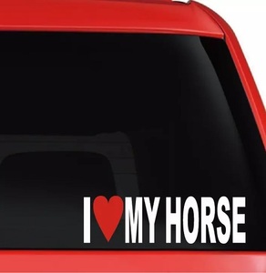 I Rav MY HORSE white rider. car exactly waterproof sticker car . house. equipment ornament . pasting person free horse horse riding horsemanship 