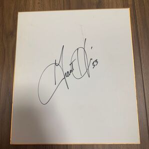 グラント・ヒル 来日時 直筆サイン色紙 1995年頃