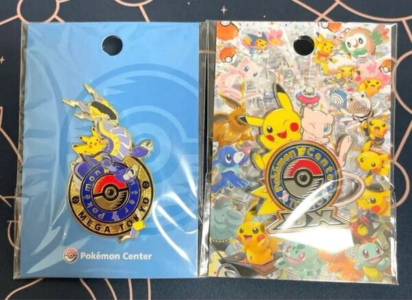 新品限定ポケモンセンター メガトウキョー ミライドン ピカチュウ ミュウ ロゴピンズ
