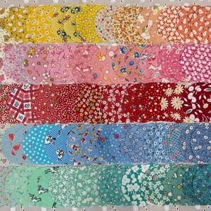 ①円形カットクロス 直径約7cm 100枚 ヨーヨーキルト・くるみボタンなどに はぎれ 30'sカラー