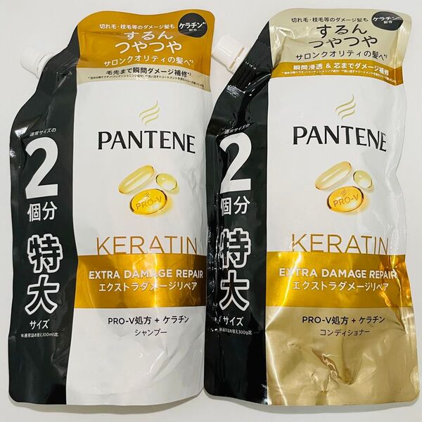 PANTENE パンテーン エクストラダメージリペア 詰替 シャンプー 600ml トリートメントinコンディショナー 600g