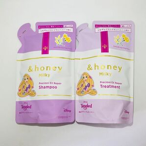 &honey アンドハニー ラプンツェル ミルキー プレシャスEXリペア 詰替 シャンプー 385ml トリートメント 385g