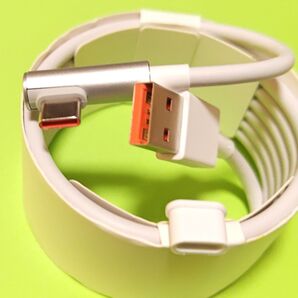 36 USBケーブル タイプC 6A 120w 急速充電 1.5m L字型コネクタ