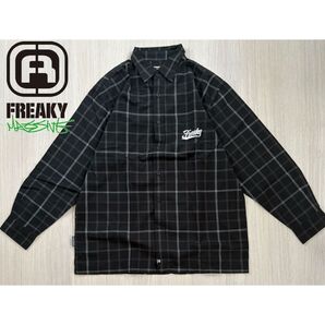 FREAKY フリーキー シャツ 長袖 チェック ブラック L