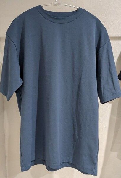 M 無印良品 UVカット吸汗速乾半袖Tシャツ 紳士 スモーキーブルー