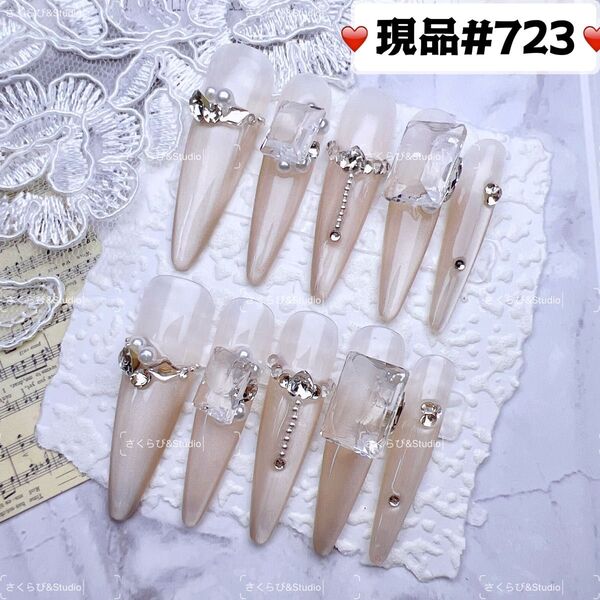 723ネイルチップ 量産型サブカル地雷系チークかわいい韓国現品ネイルチップつけ爪ギャルサブカル地雷推しネイル現品y2k痛ネイル