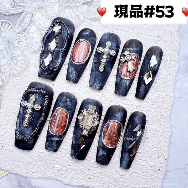53ネイルチップ 量産型サブカル地雷系チークかわいい韓国現品ネイルチップつけ爪ギャルサブカル地雷推しネイル現品y2k痛ネイル