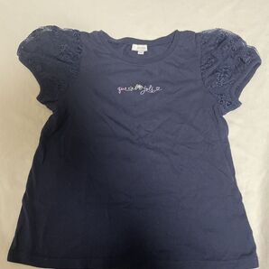 any FAM レース袖刺繍文字入りトップス 140㎝