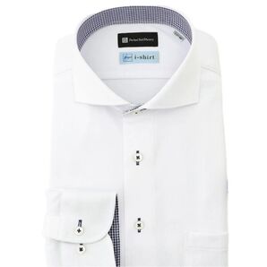 P.S.FA【完全ノーアイロン】長袖アイシャツ Aset ボタンダウン 色:ホワイト / サイズ:首回り39cm×裄丈82cm