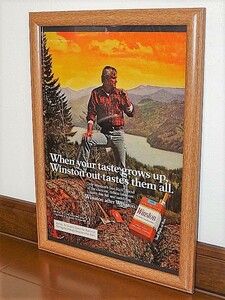 1980年 USA '80s 洋書雑誌広告 額装品 Winston ウインストン ( A4サイズ ）