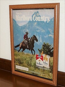 1980年 USA '80s 洋書雑誌広告 額装品 Marlboro マルボロ　 ( A4サイズ ）