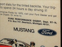 1970年 USA '70s 洋書雑誌広告 額装品 Ford Mustang Boss 302 フォード マスタング ムスタング ボス ( A3サイズ・雑誌見開きサイズ ）_画像5
