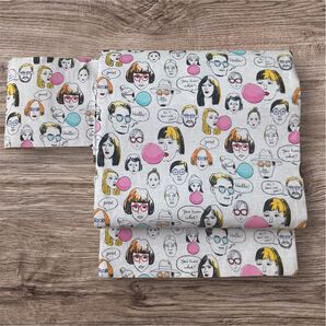 ☆新品Handmade☆名古屋帯『funky(オフホワイト)×music♪』 着物 和装 手作り