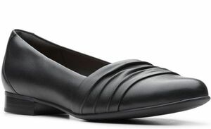  бесплатная доставка Clarks 24cmdore-p Flat кожа кожа черный чёрный Loafer офис формальный спортивные туфли балет туфли без застежки R76