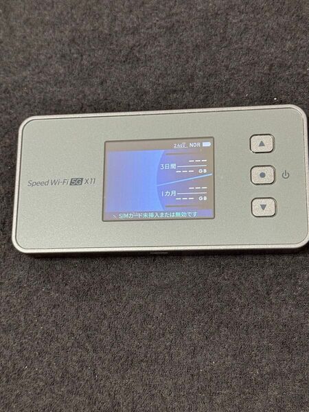 WiMAX Speed Wi-Fi 5G X11 NAR01 simフリー チタニウムグレー 判定◯
