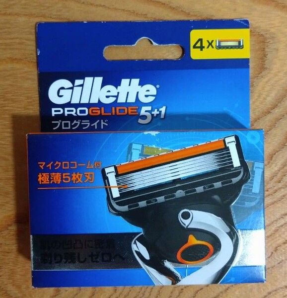 【パッケージにダメージ有り】ジレット プログライド 5+1 替刃4個入 新品未使用未開封 純正品【ゆうパケットポストmini発送】
