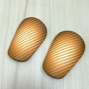 XS レガース シンガード 脛当て すね当て すねあて 小さい ミニ カーボン調 サッカー ゴールド 金