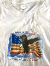 【アメリカ合衆国インポート物古着】「自由の地」Tシャツ（Lサイズ・ホワイト）_画像2