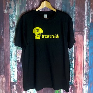 送込　Treasure Isle　トレジャーアイル　海賊ロゴ　半袖Tシャツ　黒　Mサイズ