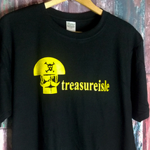 送込　Treasure Isle　トレジャーアイル　海賊ロゴ　半袖Tシャツ　黒　Lサイズ_画像1