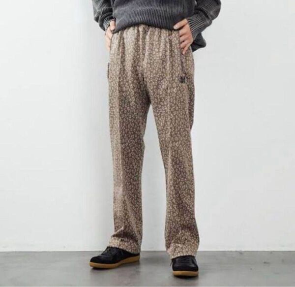 美品 Needles FREAK'S STORE別注 レオパード TRACK PANT トラック パンツ スウェットパンツ S