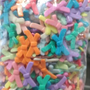 大容量 500グラム アクリルリボンビーズ