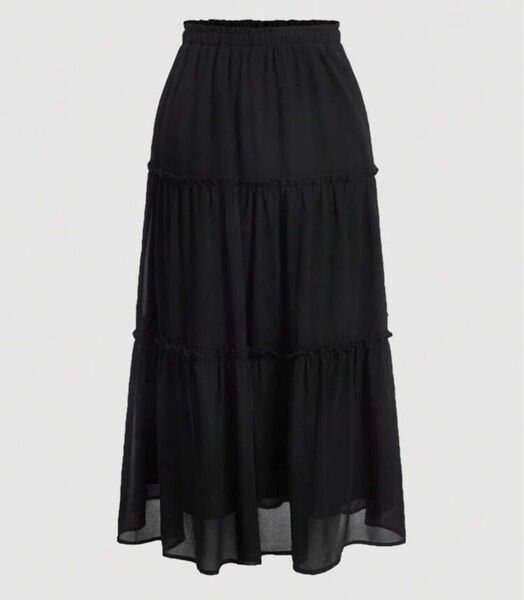 SHEIN シーイン スカート ロングスカート フレアスカート 黒