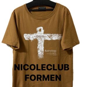 NICOLE CLUB FOR MEN Astrology プリントTシャツ ブラウン