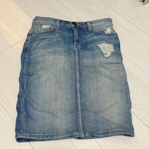 CURRENT/ELLIOTT ダメージデニムタイトスカート(ロンハーマン購入)