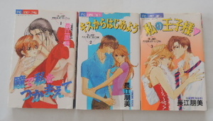 長江朋美「瞳で私をつかまえて」「キスからはじめよう」「私の王子様」の3冊