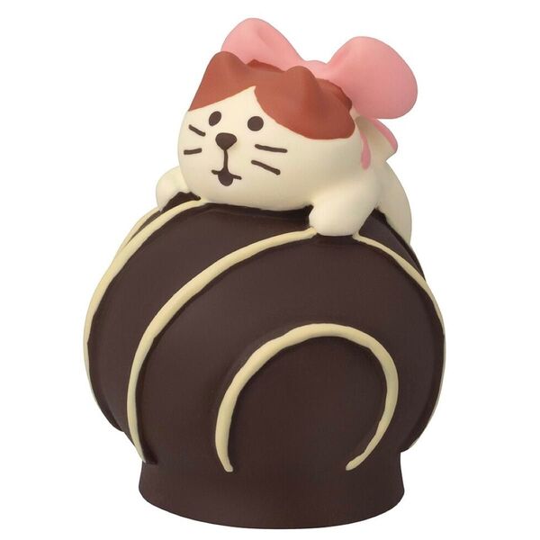 新品未使用 デコレ コンコンブル 子猫とボンボンショコラ ビター 猫 ねこ ネコ 置物 かわいい インテリア