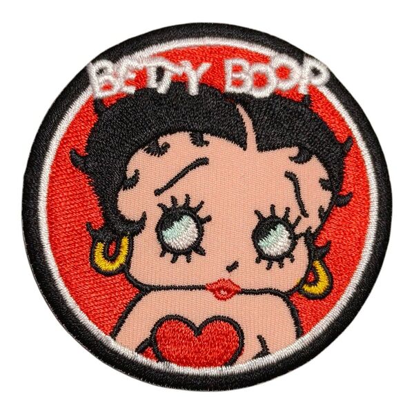 A−100【 アイロンワッペン 】 刺繍ワッペン アップリケ ワッペン ベティちゃん Bettyboop ベティーブープ ベティ