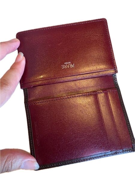 PRARE GINZA プレリー銀座 名刺入れ カードケース バイカラー 中古 黒 ビジネス