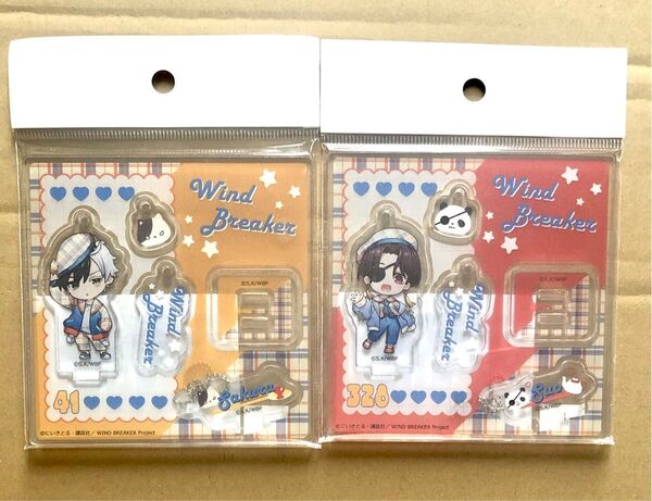WIND BREAKER チェックセーラー アクリルスタンキーホルダー 桜遥 蘇枋隼飛 2点セット ⑦