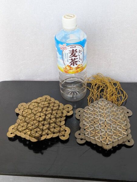 五円玉アート 亀夫婦 オス・メス縁起物 置物 開運 オブジェ 五円玉 商売繁盛 インテリア コインアート