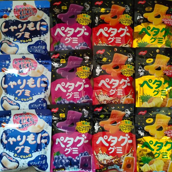 ペタグーグミ&しゃりもにグミ 12袋セット