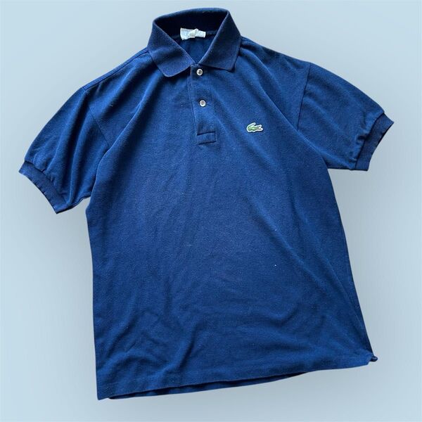 70’s 初期フララコ フランス製 LACOSTE 紺 ネイビー ポロシャツ 4