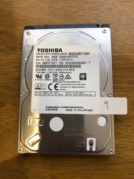 TOSHIBA MQ02ABD100H 1TB 2.5インチ HDD