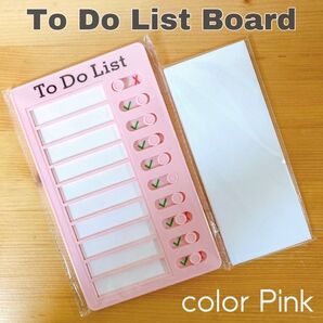 チェックボード タスク管理 ToDoやることリスト お仕度ボード 忘れ物 ピンク