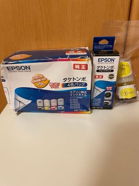 エプソン純正インク タケトンボ 4色パックとバラ2個