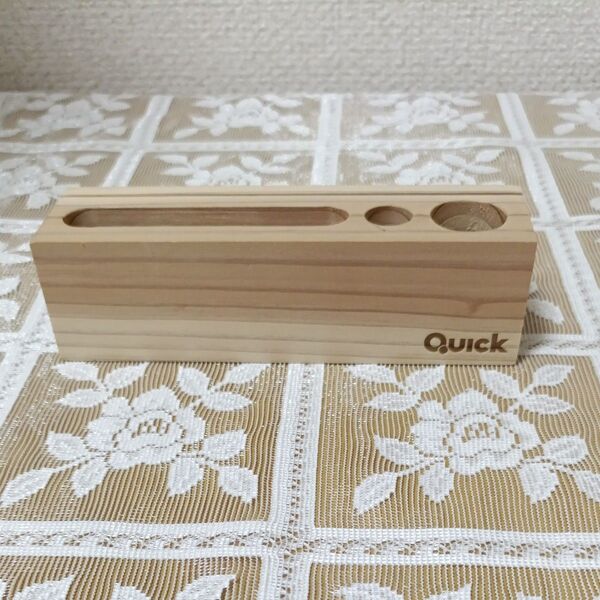 木製 ペンスタンド 印鑑立て デスク収納 文房具 Quick