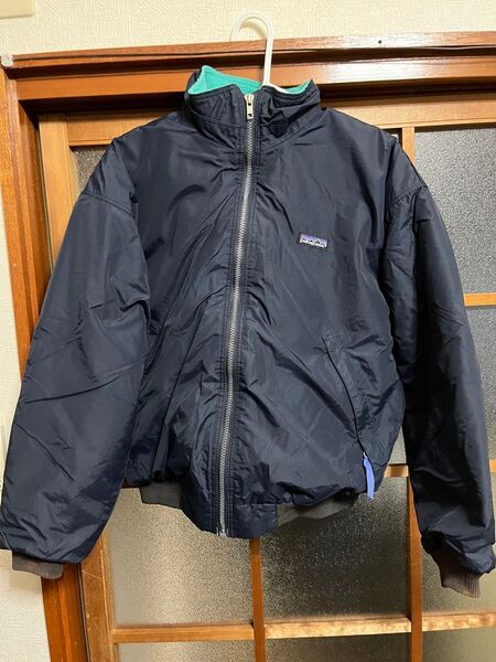 パタゴニア シェルドシンチラ ジャケット 90s USA ネイビー ターコイズ