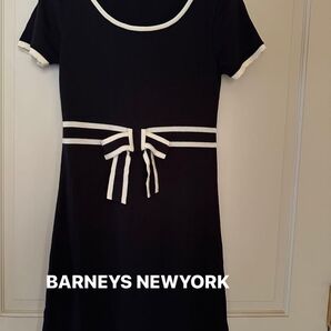バーニーズニューヨーク ネイビー半袖ワンピース