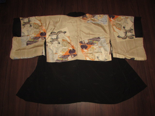 (العائلة القديمة/المخزن) (قماش قديم/أوكيو-إي/هاوري طويل مع ثلاث نقوش نسائية جميلة), تلوين, أوكييو إي, مطبوعات, صورة لامرأة جميلة