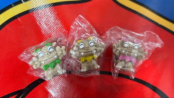 沖縄 シーサー マグネット 3体 磁石 お土産 未使用