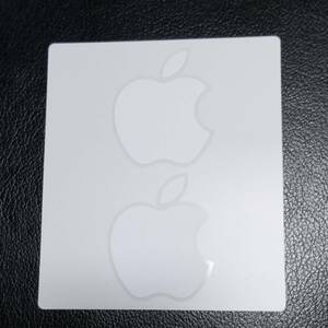 アップル純正ステッカー白　4cm x 5cm ２個一組