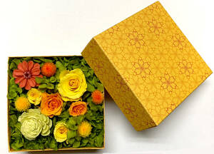  prompt decision with translation preserved flower box rose solar rose yellow purple . flower 00004