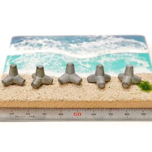 テトラポッド 消波ブロック ミニチュア ウェザリング 幅約15mm