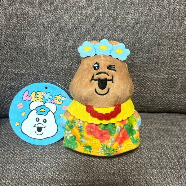 しまむら んぽちゃむ ぬいぐるみ キーホルダー 日焼け きみまろ 夏 アロハ 可哀想に おぱんちゅうさぎ